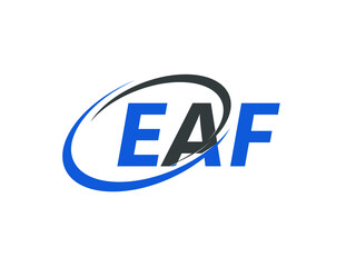 EAF letter creative modern elegant swoosh logo design