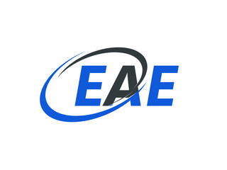 EAE letter creative modern elegant swoosh logo design