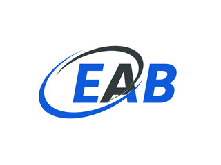 EAB letter creative modern elegant swoosh logo design