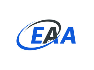 EAA letter creative modern elegant swoosh logo design