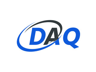 DAQ letter creative modern elegant swoosh logo design