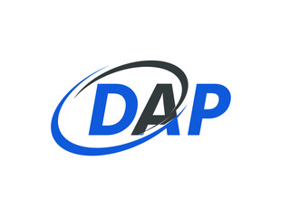 DAP letter creative modern elegant swoosh logo design
