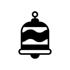 Bell. Christmas, happy new year symbol. Sign, emblem, pictogram. Solid style icon for graphic and web design