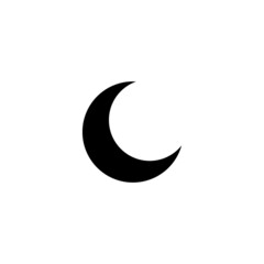 Fototapeta na wymiar Moon icon vector. Moon an star icon. Logo illustration on white background. Flat design style.