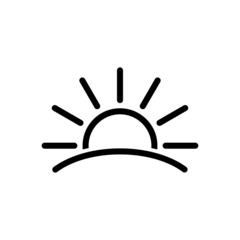 Sun icon vector. Brightness icon. Summer icon. Sun logo illustration on white background.