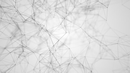 Digital plexus of lines and dots background. Connected polygons plexus abstract background. 3d illustration
