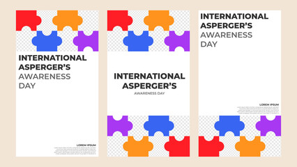 international aspergers awareness day social media stories design