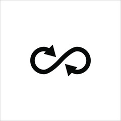 Infinity Icon Symbol Vector Illustration Design on white background.