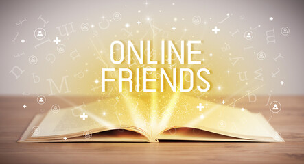 open book, social networking concept