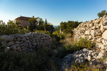 Church of St. Ana over Cavtat town in south Dalmatia, Croatia