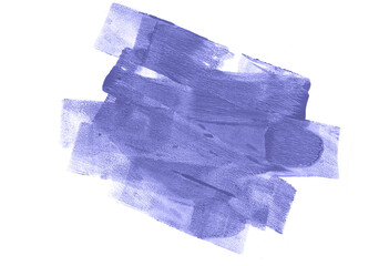 Abstract purple brushstroke isolated on white background. Hand drawn painted frame. Grunge Paint...