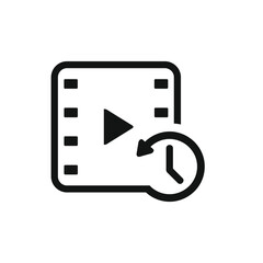 Recent video icon. Illustration vector