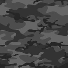 Camouflage seamless pattern. Military texture. Print on fabric and clothing. Vector