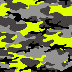 Camouflage seamless pattern. Military texture. Print on fabric and clothing. Vector