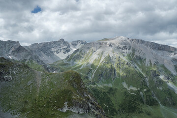 Dinnik peak and Agurskoe mountain plateau, tourist resort of Arkhyz.