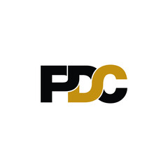 PDC letter monogram logo design vector