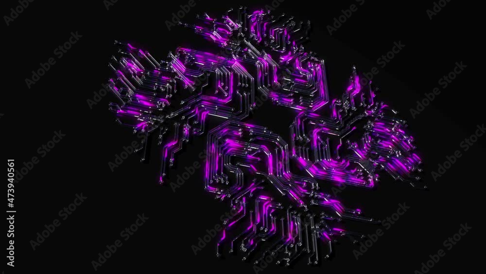 Aufkleber advanced technology concept. data processing in circuit board. pulses and signals from the chip prop