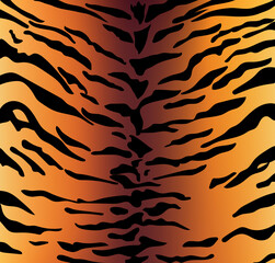 Vector image of the orange tiger skin with the black spots. Jaguar, leopard skin imitation.