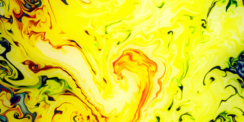 Abstract trendy wallpaper artwork. Ink colors, natural pattern,  Wave Liquid shape in black color background. Art design for your design project. Vector illustration