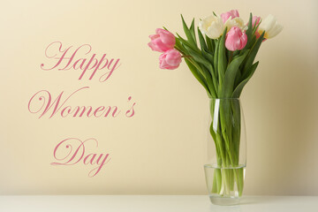 Women's day or 8 march composition with text