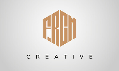 letters FRGM creative polygon hexagon logo victor template