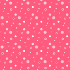 Snowflakes on pink background