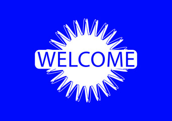 WELCOME letter logo and icon design template