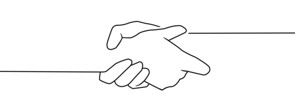 Holding hands black color silhouette vector. Truce icon. No racismo.