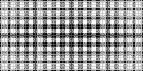 Plaid pattern. Tartan pattern checked in monochrome. Retro tablecloth. Seamless pattern backgrounds for tablecloth, dress, skirt, napkin, textile design, fabric, wrapping paper, craft, book cover.