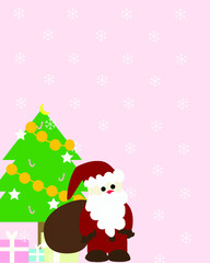 Merry christmas background, Pink christmas. Vector illustration.