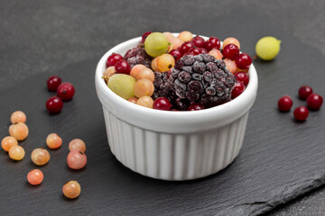 White currants on table.