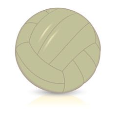 Brown volleyball ball isolated on a white background