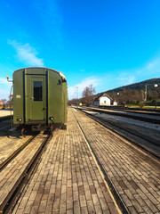 Obraz premium Train Station on the road going to Mokra Gora, Serbia
