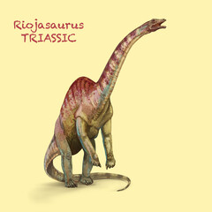 Riojasaurus TRIASSIC. A collection of various dinosaurs and reptiles that lived during the Triassic Period of Earth's history © David Costa Art