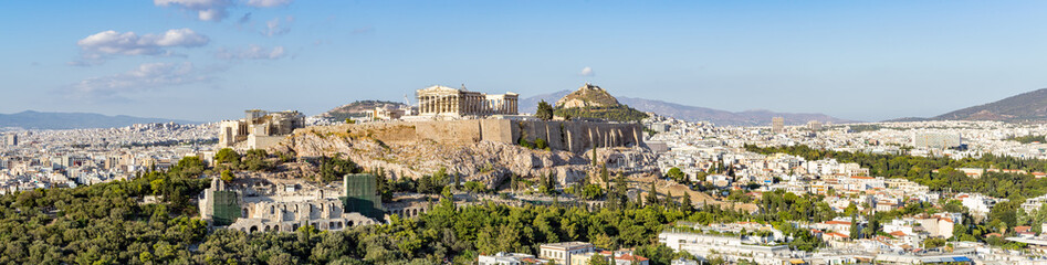 Athens skyline panorama with view of the Acropolis