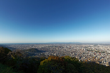 藻岩山から眺める札幌の眺望