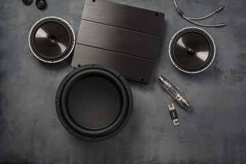 car audio, car speakers, subwoofer and accessories for tuning.