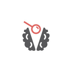 brain sign. Vector icon for web graphic.