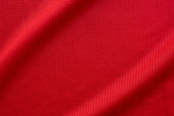 sports clothing fabric football jersey texture top view red color