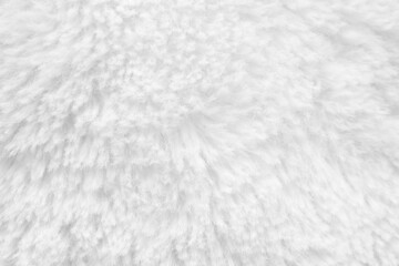 White fluffy fur fabric wool texture background