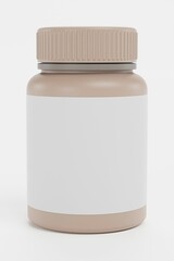 Realistic 3D Render of Pill Bottle