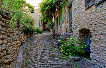 Ruelle de Gordes, Vaucluse, Luberon, Provence-Alpes-Côte d'Azur, France
