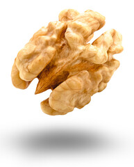 Walnut isolated on white background. Clipping Path. Kernel walnut