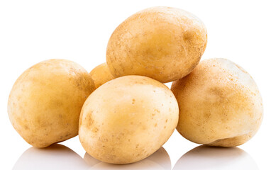 potato isolated on white background. Clipping Path
