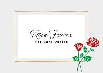 Rose Illustrations Frame, Card Design Template