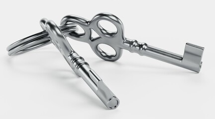 Realistic 3D Render of Small Keys