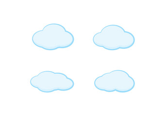 cloud vector isolated on white background ep183