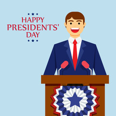 vector illustration for happy  president day