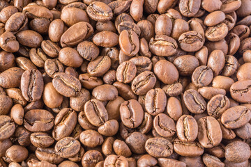 Multitude de grains de café