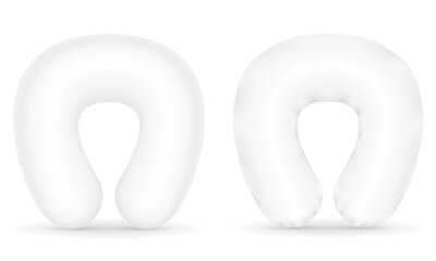 pillows for sleeping in travel for transport vector illustration